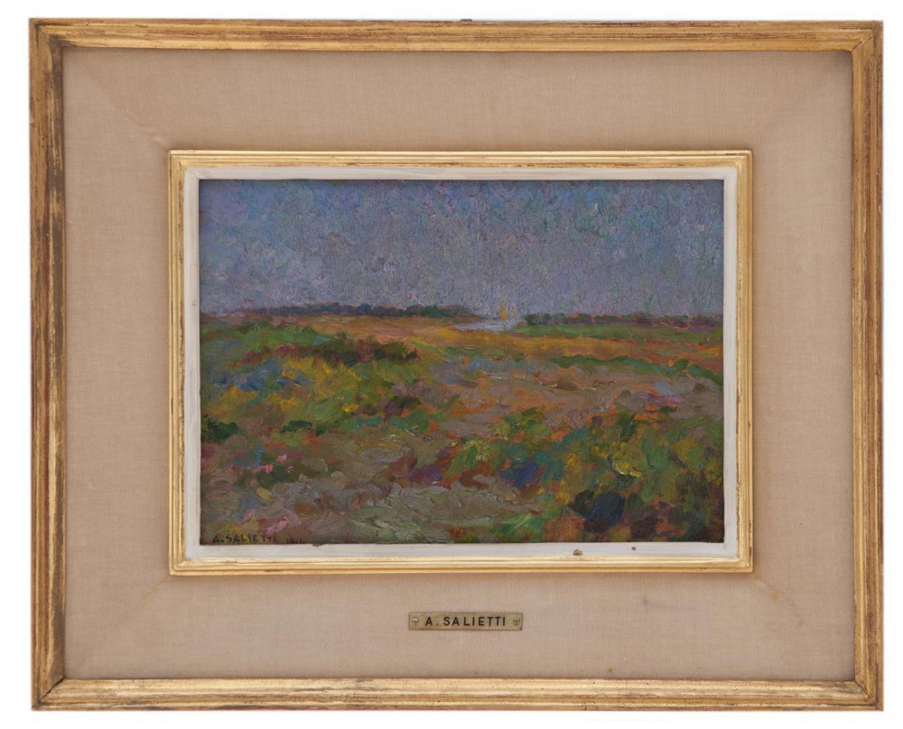 alberto salietti: Il canale Candiano, Ravenna 1914